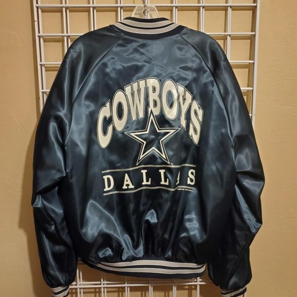 Vintage 90s Locker Line Satin Jacket Dallas Cowboys